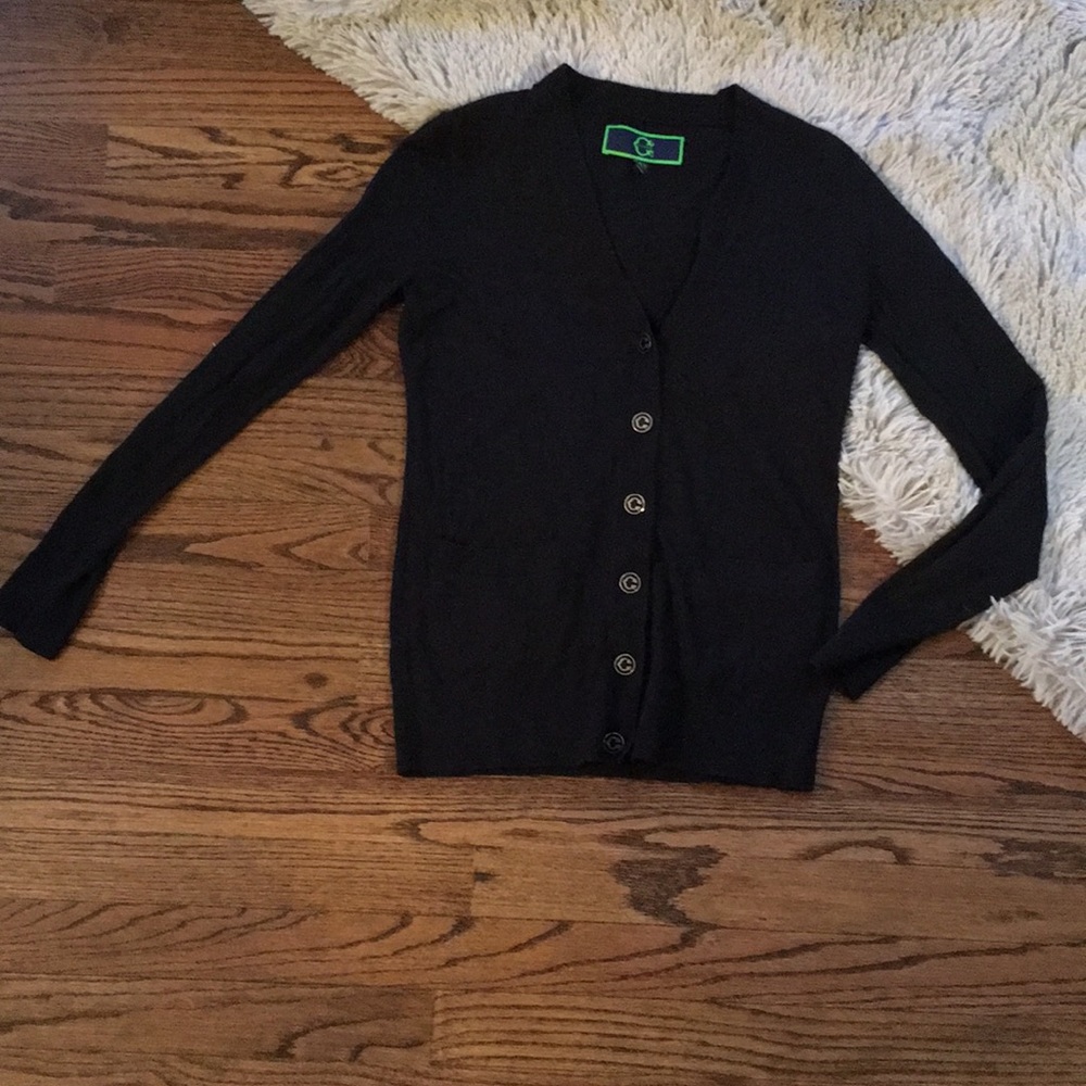C Wonder Black v neck cardigan